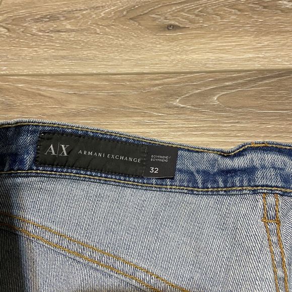 A|X ARMANI EXCHANGE Men's Boyfriend Jeans‎ Light Wash Denim 32R - Picture 3 of 6
